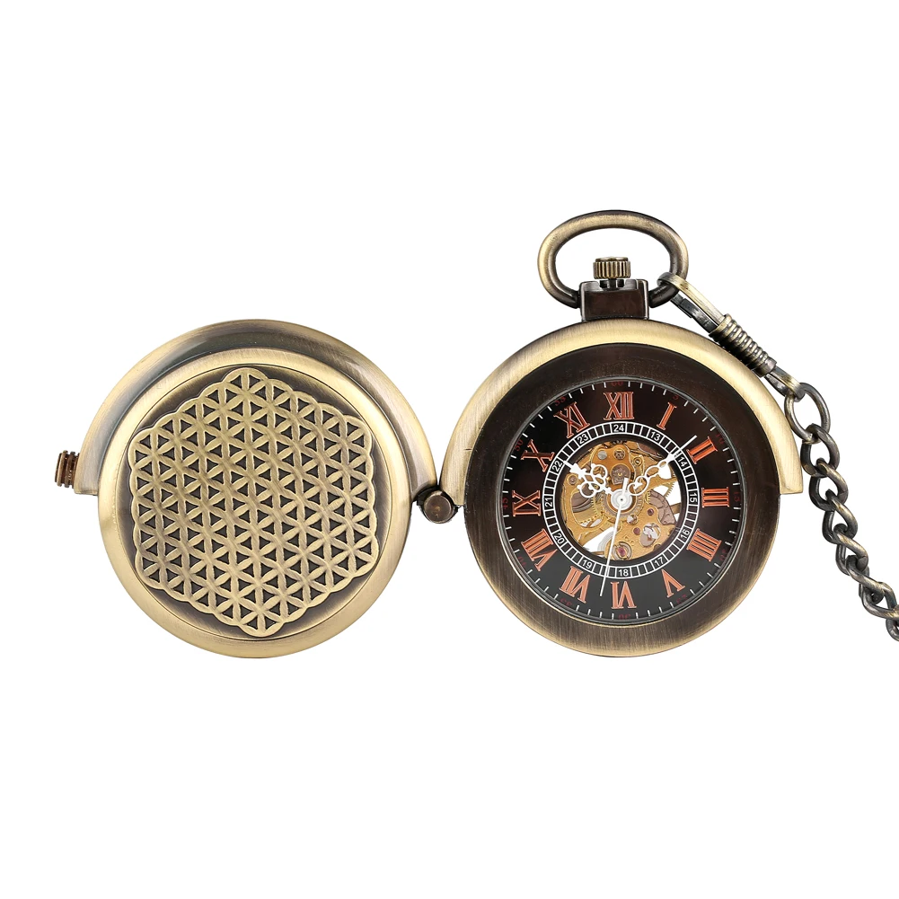 Креативные Круглые карманные часы, лаконичные карманные часы с черным циферблатом для женщин, Классические Подвесные часы с цепочкой из сп... от AliExpress WW