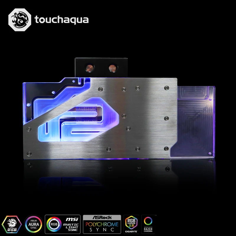 Водной блок Bitspower Touchaqua VGA для ASUS ROG Strix Geforce RTX 2080 Ti OC Edition 11 Гб/Super 8 Гб GDDR6 карта с