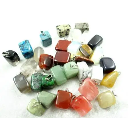 Natural stone tiger eye aventurine Turquoises Quartz Crystal Irregular shape pendants for diy Jewelry making Necklaces 50pcs | Украшения и