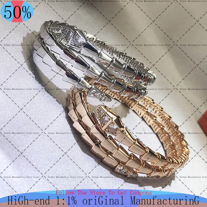 

Женский браслет из серебра 1:1 с бриллиантами, золотистый модный подарок