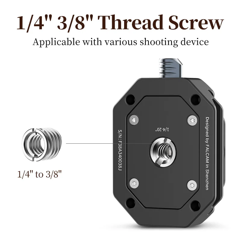 Быстросъемная системная пластина Ulanzi FALCAM F38 для штатива камеры DSLR 1/4 и 3/8 дюйма