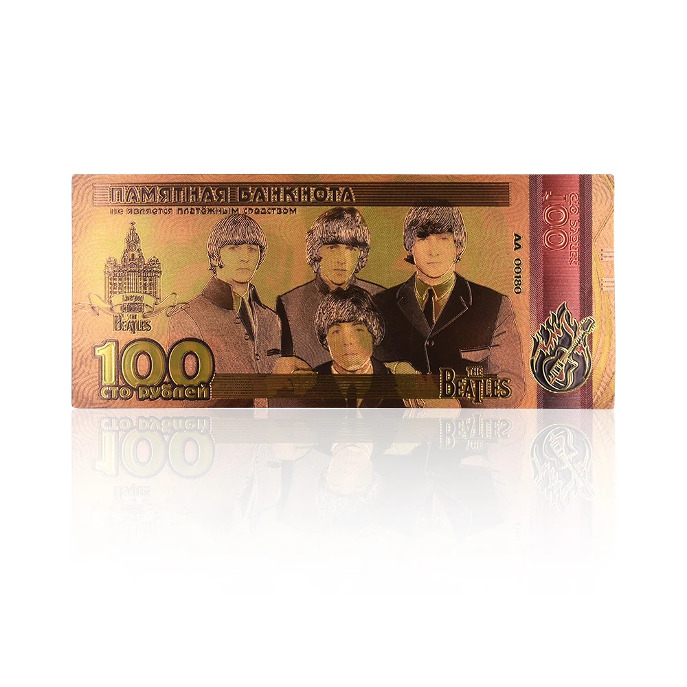 Памятная Золотая банкнота 100 долларов фольга бумажные банкноты Поддельные