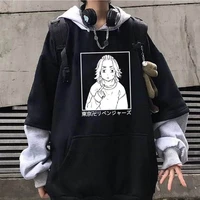 anime tokyo revengers manjiro sano hoodies harajuku casual streetwear graphic sweatshirts roupas masculinas