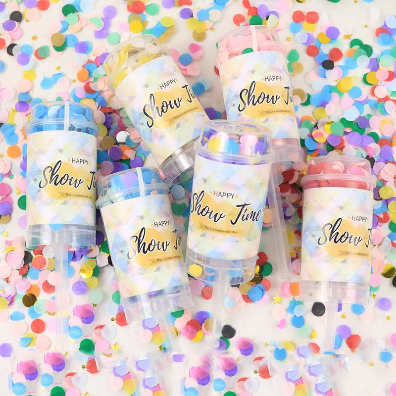 Новинка одежда для свадьбы дня рождения Мини спрей труба конфетти пуш ап пушки