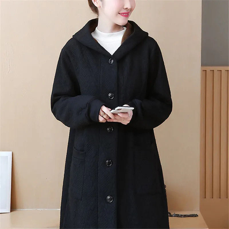 2020 осенне зимнее пальто Женская ветровка куртка большого размера 5XL свободная