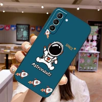 astronaut phone case for samsung galaxy s21 ultra plus s20 fe s10e s9 s8 plus s7 fashion cartoon quality smart back cover