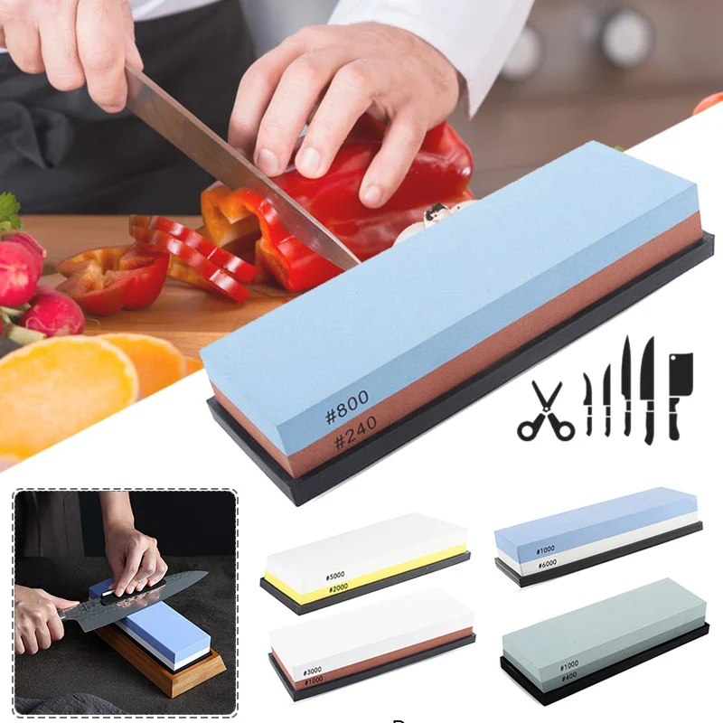 Горячая ножей точильный камень Ножи 2 сторонняя набор точилка с Non Slip база угол