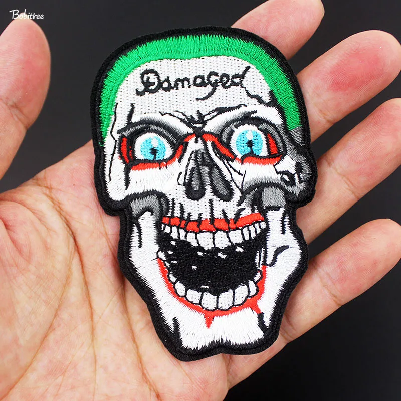 Металлические нашивки в стиле панк ужас Череп полоски для одежды куртки рюкзака