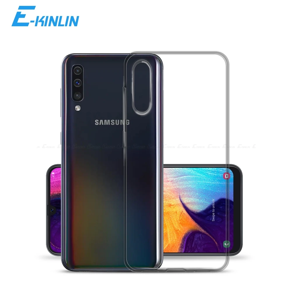 Прозрачный мягкий чехол для задней крышки Samsung Galaxy A90 5G A80 A70 A60 A40 A50 A30 A20 A10 A3 A5 A7 A6 A8