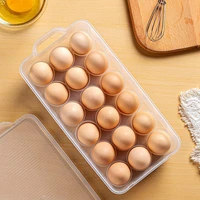 clear covered egg holder 3 pack plastic egg storage for refrigerator egg tray container with lid fits 18 eggs