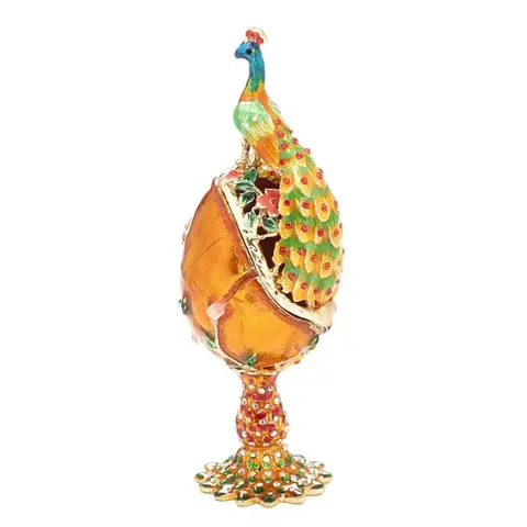 Павлин Faberge-яйцо для хранения украшений