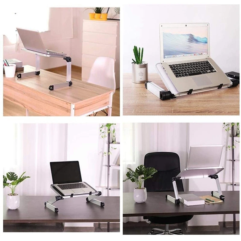 Foldable Laptop Stand Lap Desk Table for Bed Couch Picnic Breakfast Book Adjustable Height 360 Degree Angle | Автомобили и