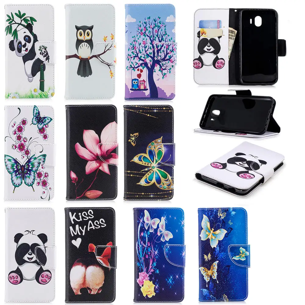 Чехлы для телефонов Samsung Galaxy J3 кожаный чехол с откидной крышкой 2016 J4 J6 Plus 2018 J5 J7 2017 |