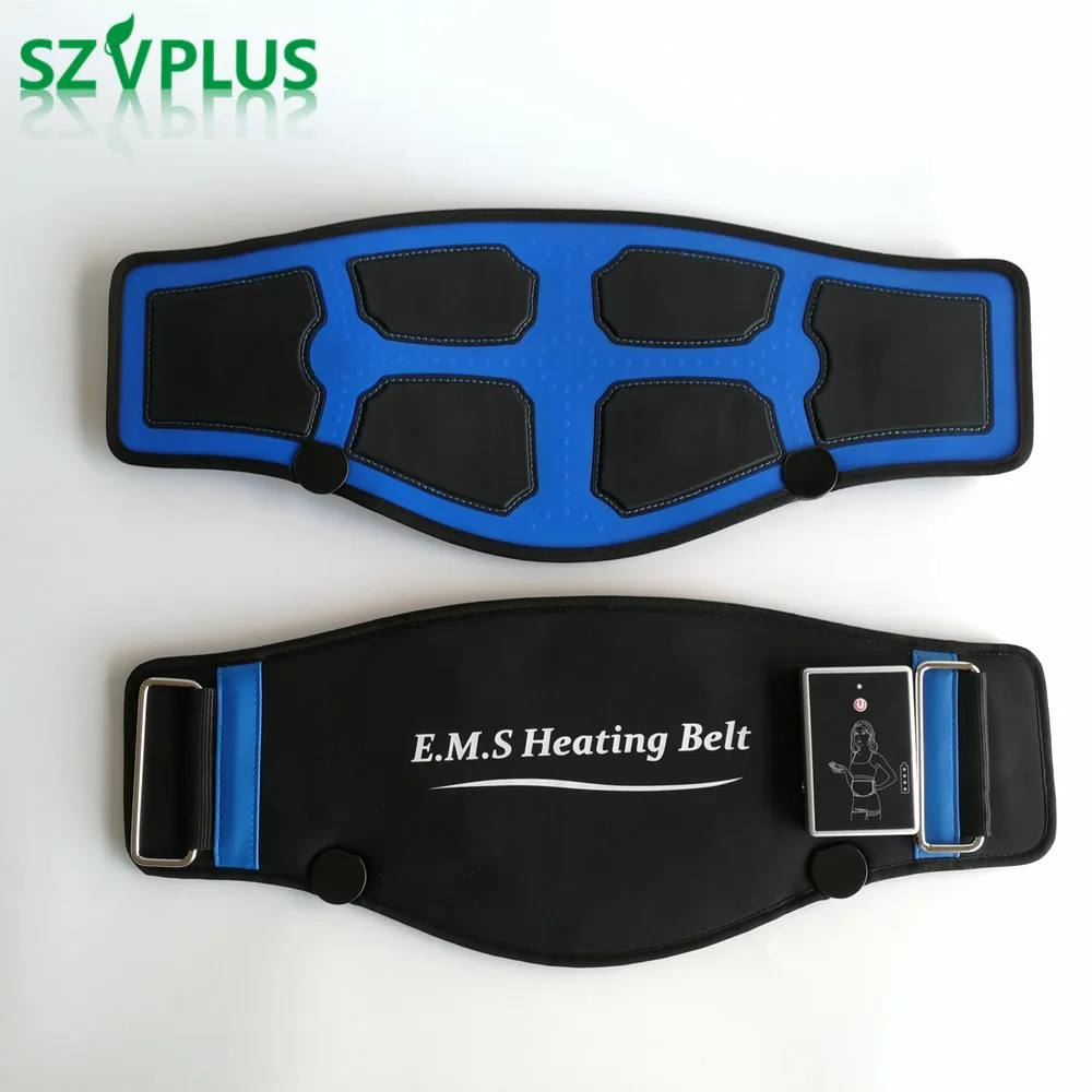 Slimming Massage Belt Heat Electric Pulses Tone Abdominal Muscle Stimulator EMS Acupuncture Tens Physiotherapy Myostimulator