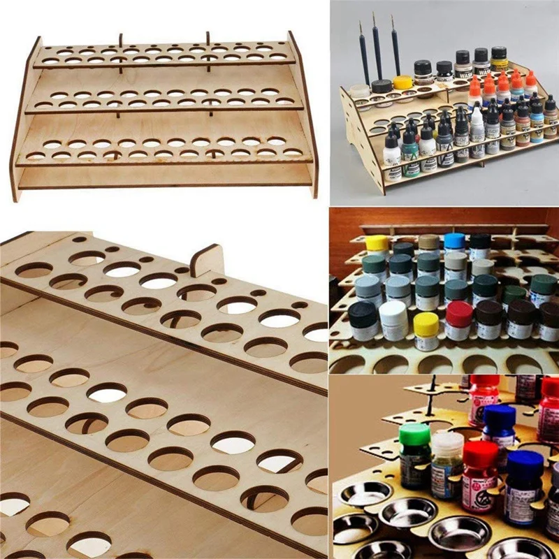 

Paint Bottles Rack DIY Paint Brushes Display Rack Storage Stand,Painting Brushes Tray Modular Tool