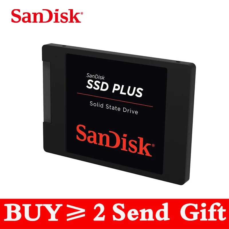 SanDisk 1 ТБ SSD PLUS 240GB 2 5 жесткий диск 480GB Внутренний твердотельный SATAIII 120GB для ноутбука