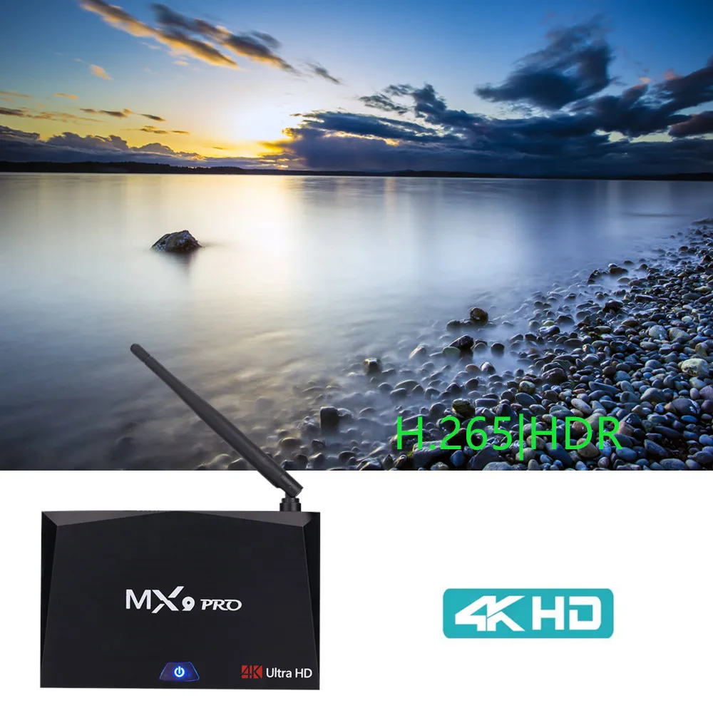 MX9 Pro Android 8 1 tv Box RK3328 четырехъядерный 2G16G 4G32G 4K телеприставка 3D Мини ПК WiFi Bluetooth 4 0