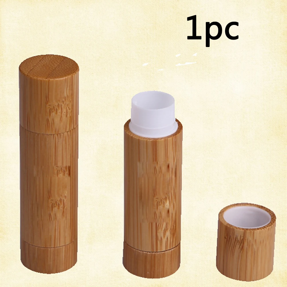 5 мл пустые многоразовые бамбуковые Бальзамы для губ трубка губная помада