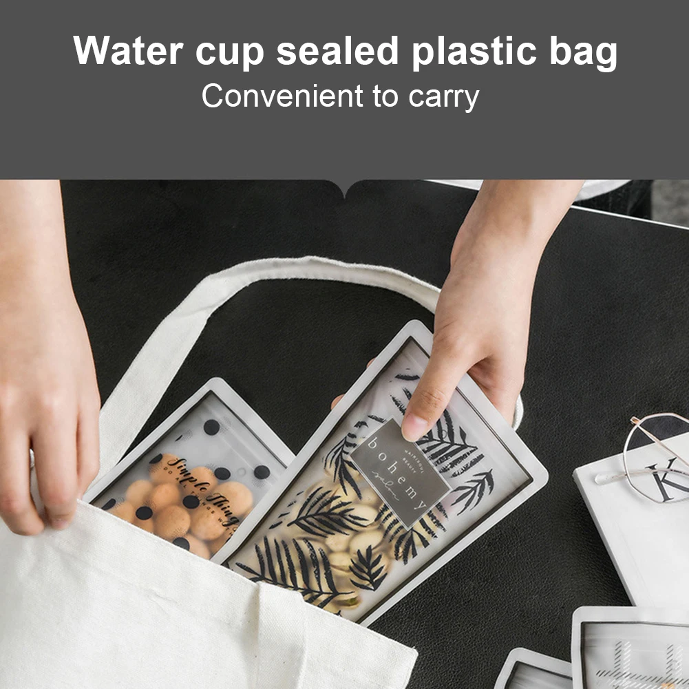 Прозрачные пластиковые пакеты для хранения еды с замком на молнии