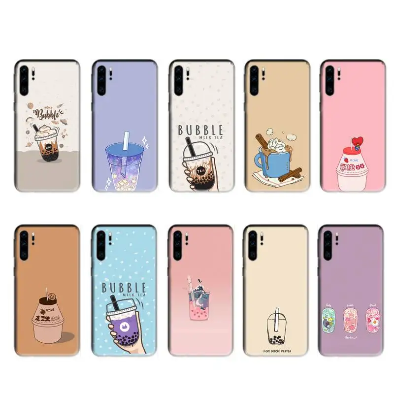 Чехол с надписью love milk tea для huawei p20 p30 p40 pro mate 10 20 30 lite p smart y7 2019 plus nova