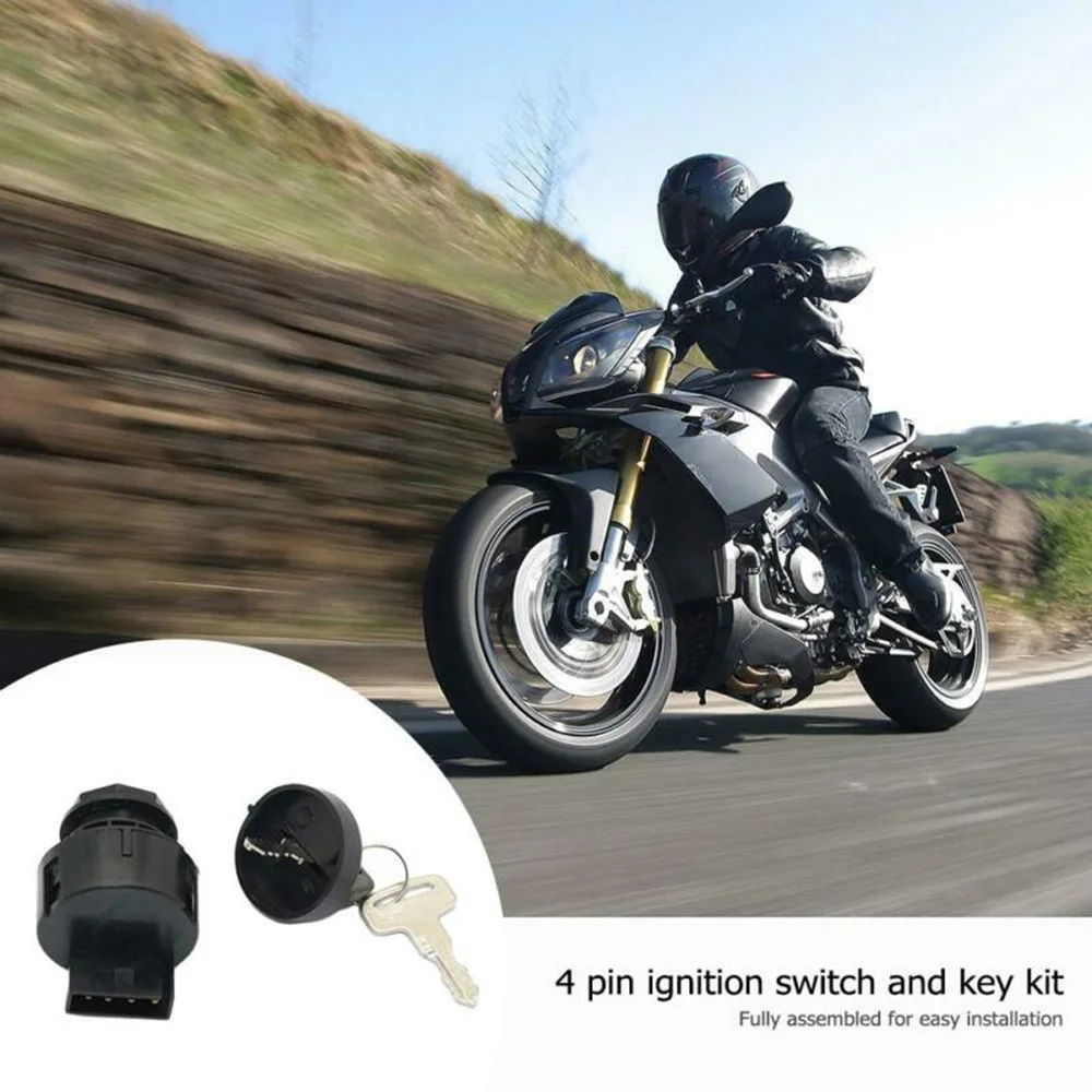 1 ПК зажигание ключа 4 Pin W/ключи для Polaris Sportsman 400/500/550/600/700/800 Замена черного цвета |