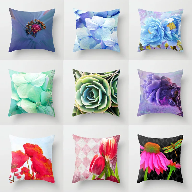 

Creative Pillowcase American Country Hand-painted Rose Hug Pillowcase Home Living Room Sofa Decoration Car Decoration Cushion