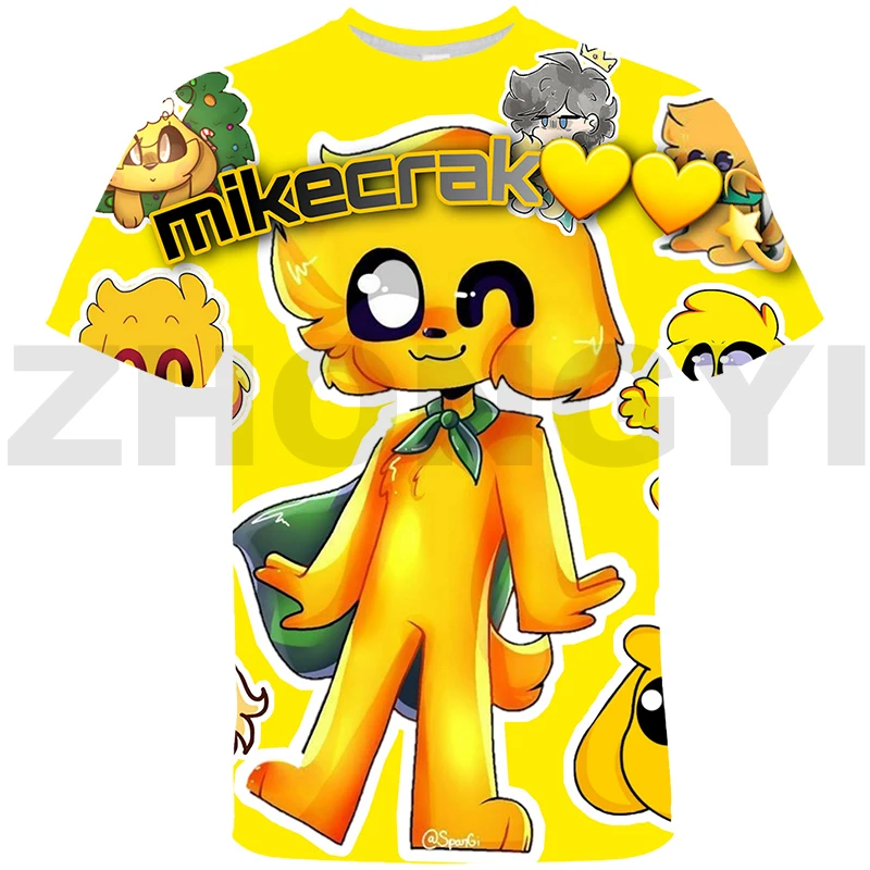

Hot 3D Mikecrack T-shirt Anime Kawaii Harajuku Men Teenager Casual Clothing Game Boys Daily O-Neck Spring and Summer Streetwear