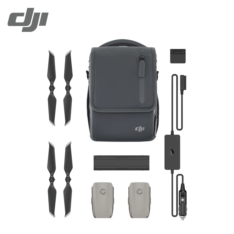 DJI Mavic 2 Fly больше комплект включает 2 батареи Автомобильное зарядное устройство зарядный концентратор power Bank адаптер малошумные пропеллеры сумка через плечо