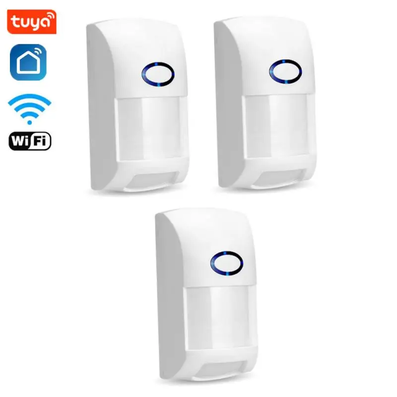 

Беспроводной инфракрасный датчик движения Tuya Smarts, Wi-Fi детекторы с PIR-сигнализацией, совместимы с приложениями Tuya/Smart Life для умного дома