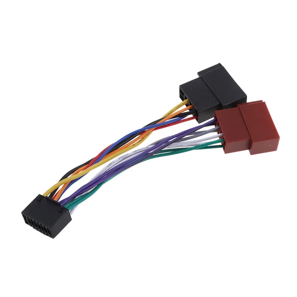 Wire Harness Adaptor for Kenwood / JVC Car Stereo Radio ISO Standard Connector Adapter 16 Pin Plug Cable | Компьютеры и офис
