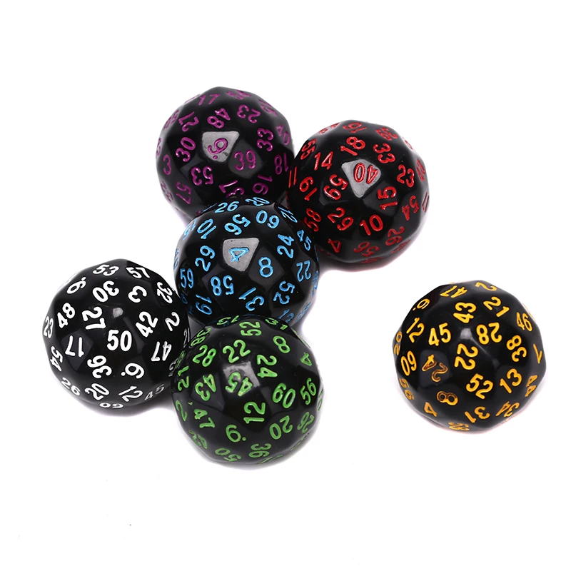 1 шт. игральные кости полиэдральный D60 Multi кубика цифровой игра в вечерние