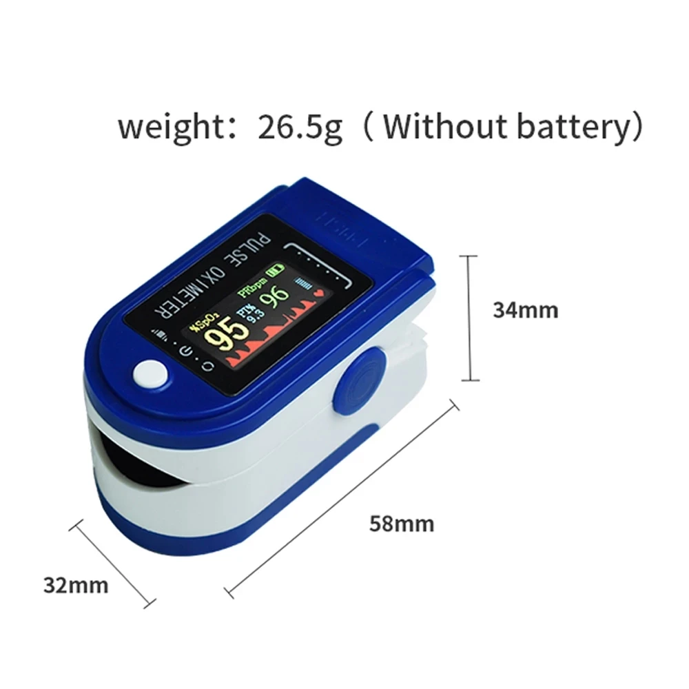 

Finger Oximeter OLED Digital Fingertip Pulse Oximeter Blood Oxygen Saturation Meter Finger SPO2 PR Heart Rate Monitor Healthcare