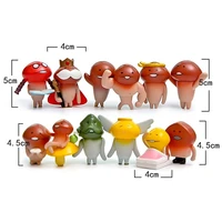 12pcsset anime mushroom people mushroom elf action toy figures 3 5cm