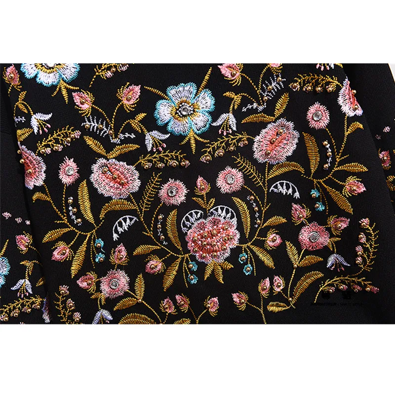 Осенне-зимний черный спортивный костюм вязаный комплект женский свитер с