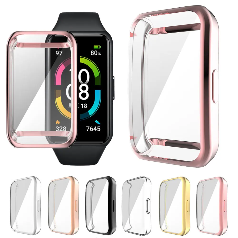 

ТПУ защитный чехол для часов Huawei Honor Band 6, мягкий ударопрочный защитный чехол для умных часов, полная защита экрана