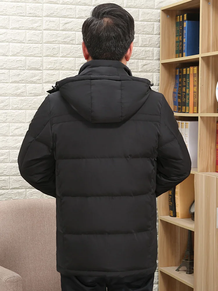 

CHERICOM new business casual men's down jacket detachable hat collar warm dad 229661