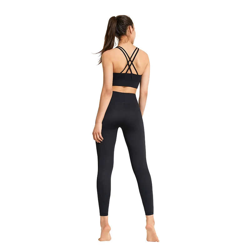 

Yoga pants, high waist, nude, buttocks, quick-drying, solid color fitness pants, sports running, tight yoga clothes, women