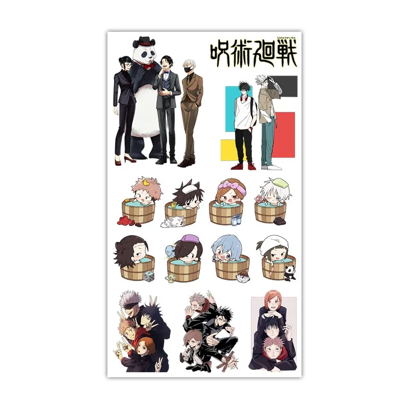 

Cartoon anime tattoo stickers surrounding small gift stickers water transfer