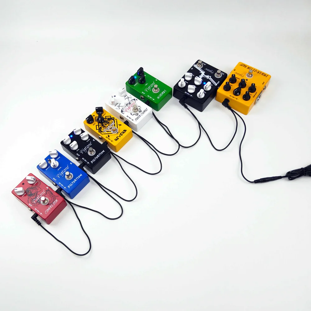 3 5 6 8 way daisy kette kabel wirkung pedal 9v dc power kabel elektrische gitarre zubehör free global shipping