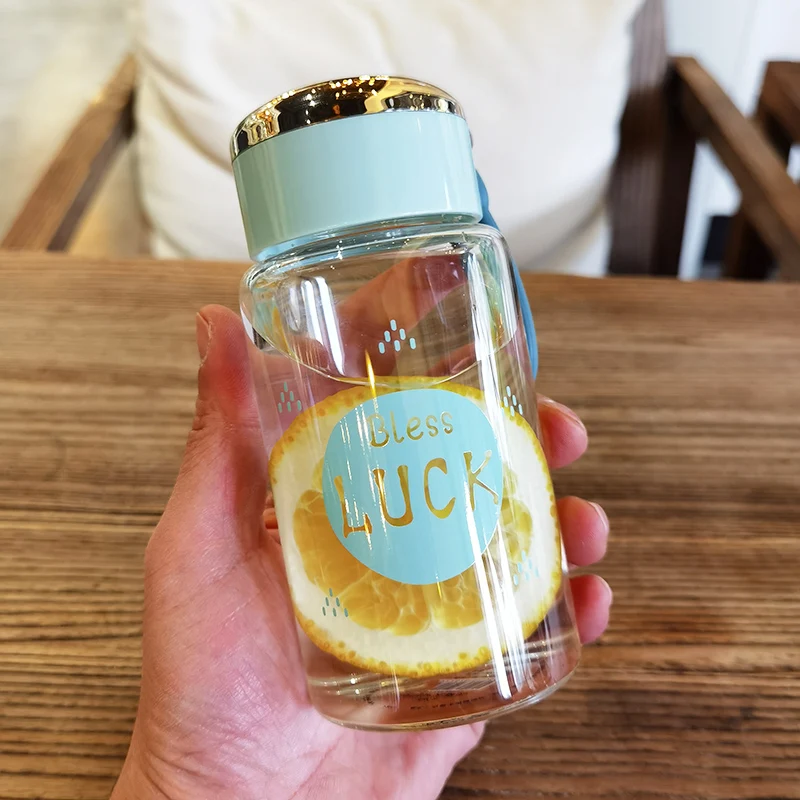 

Transparent Glass Cup with Lid Pattern Reusable Cup Water Glasses for Drinking Heat Resistant Kubek Do Kawy Fashion Mup BD50GG