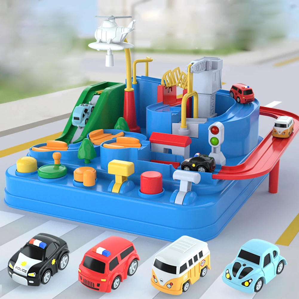 

Rail Car Train Track Toys Car Adventure Brain Table Game Montessori Racing Cars Kids Toys For Children Christmas Gifts