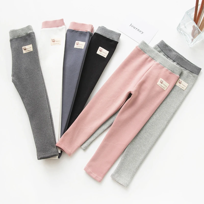 

Girl Pants Soft Elastic Spring and AuPure cotton Kids Leggings Candy Color Girls Skinny Pants Trousers Solid Color Children 2-8Y