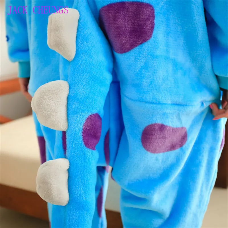 Kigurumi monster sulley Sullivan, Пижама-комбинезон для взрослых, костюм с мультяшными животными, Пижама унисекс, одежда для сна, одежда для вечеринок