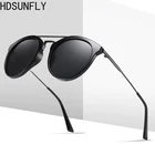 Очки солнцезащитные круглые для мужчин и женщин, модные Поляризационные солнечные очки для вождения, брендовые дизайнерские, с защитой от ультрафиолета, 2021