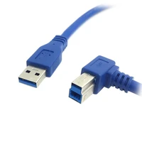 1 8m 3m blue color usb3 0 a male to usb3 0 b male 90 degree right angled cable for printer hardisk industrial camera