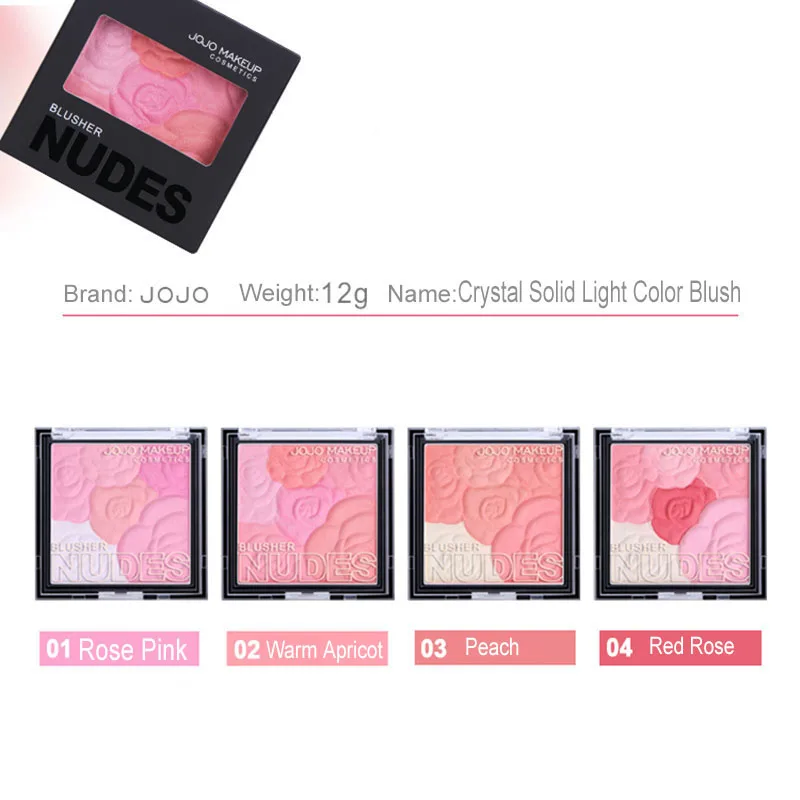 Роскошная брендовая косметика новинка румяна для макияжа пудра 4 цвета Цветочная