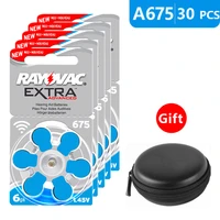 hearing aid batteries size 675 za rayovac extra advancedpack of 30blue tab pr44 1 45v type a675 zinc air battery amplifier