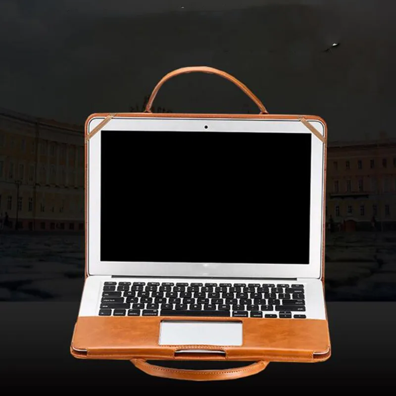 PU ручная сумка для Apple 11 12 13 3 &quotAir Pro 15 4 дюймов Macbook Портативная ноутбука чехол 2021