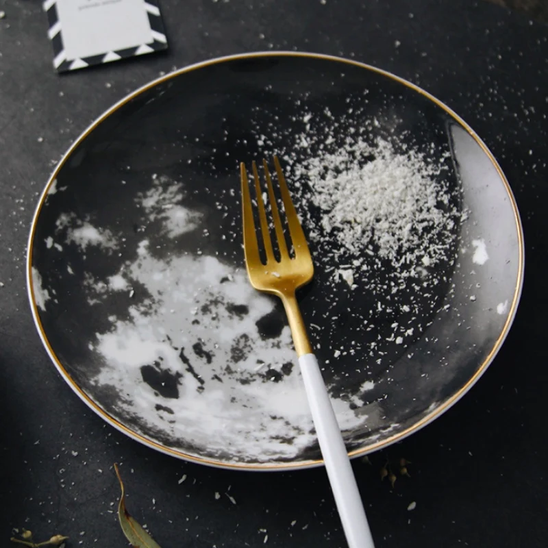 Тарелка для салата столовое блюдо тарелки в скандинавском стиле стейков