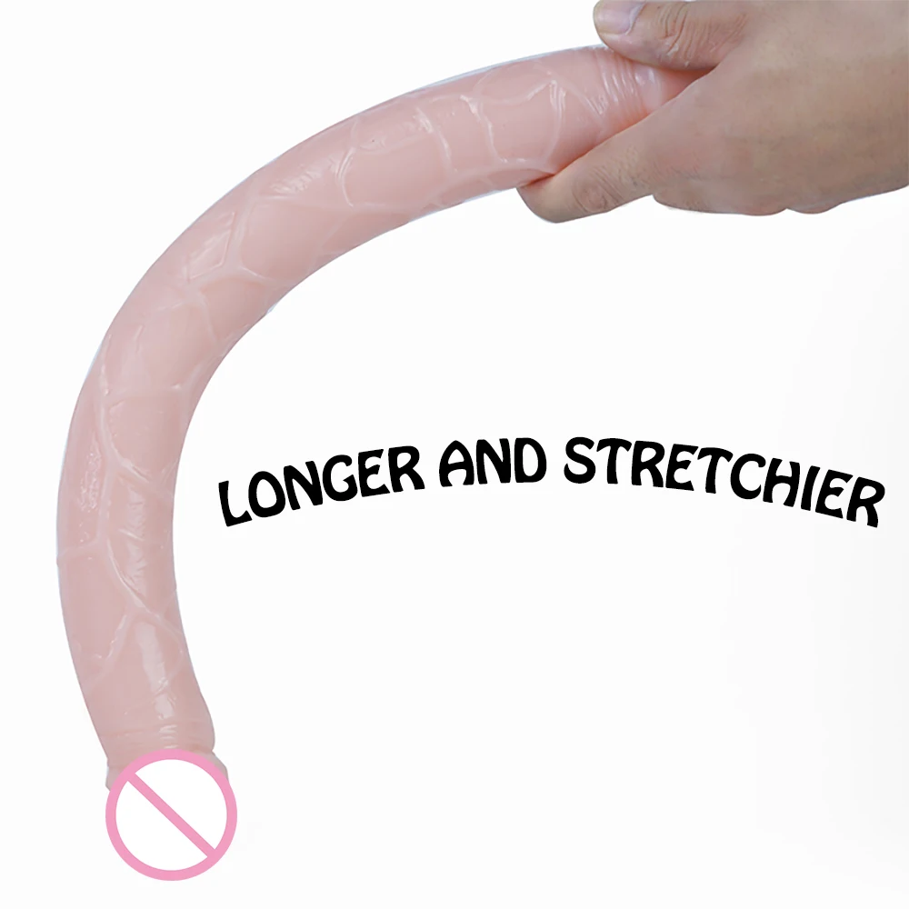 Двойной силиконовый фаллоимитатор для мастурбации огромный длинный пенис